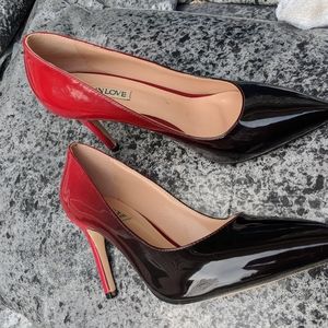 June In Love Two Toned Patent Heels Size 7.5M EUC